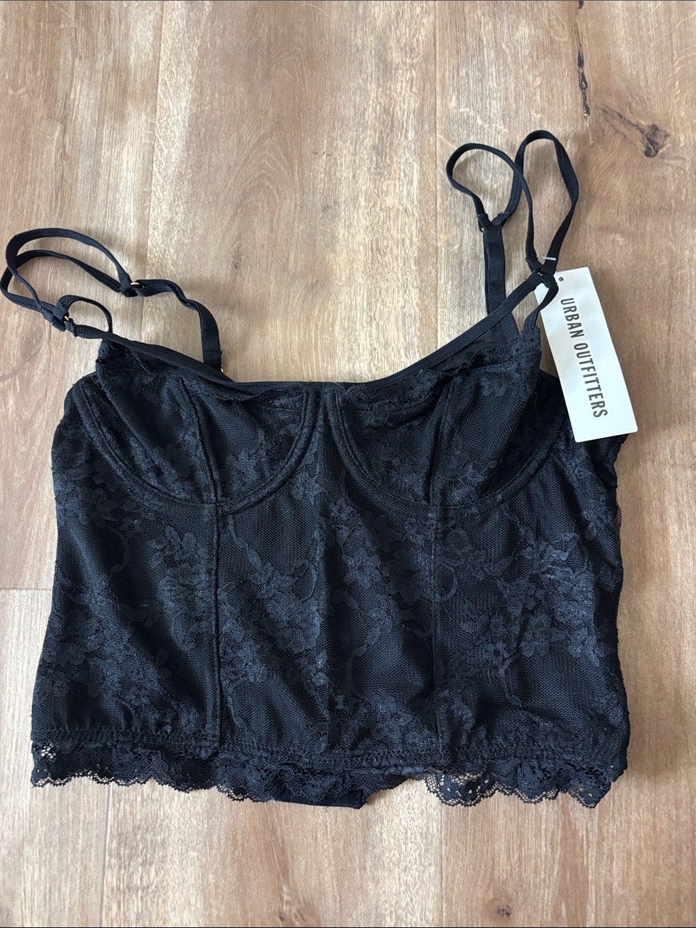 Urban Outfitters Black Lace Bandeau Brami